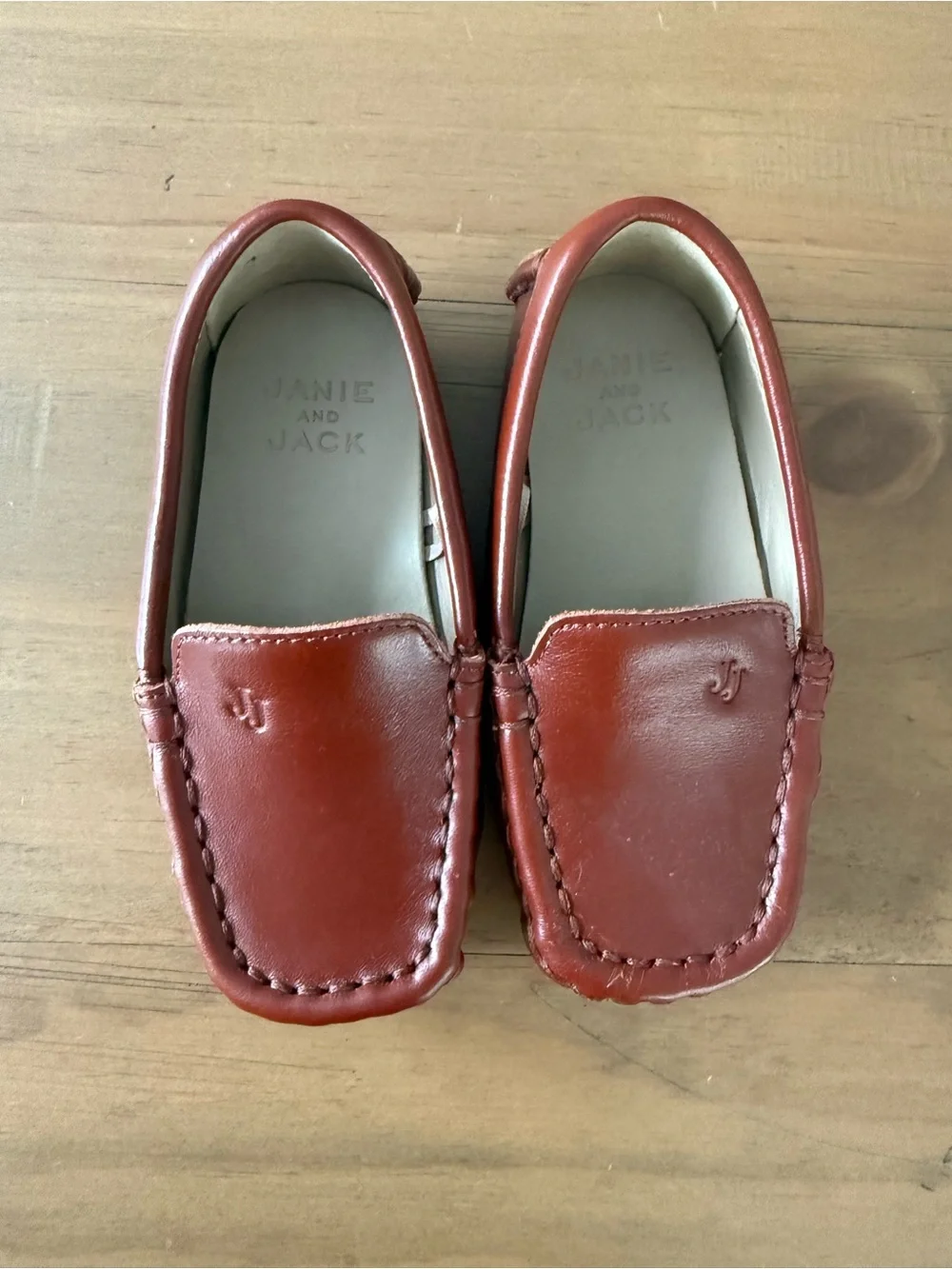 Janie and Jack Kids Moccasins in Chestnut Brown